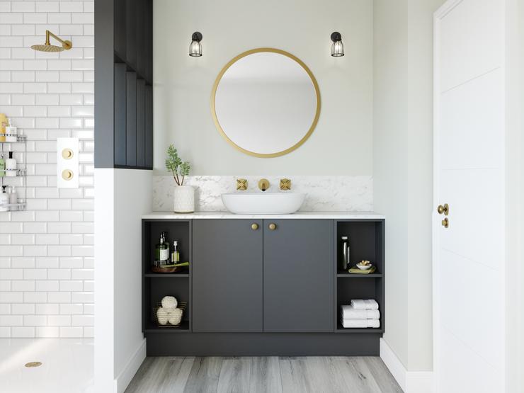 Greenwich Super Matt grey bathroom