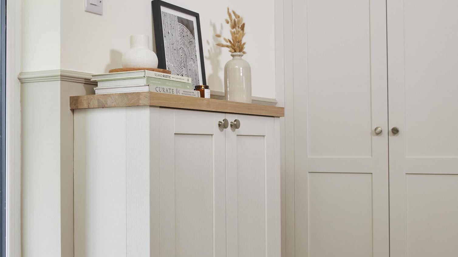 A porcelain sideboard made from Howdens cabinetry