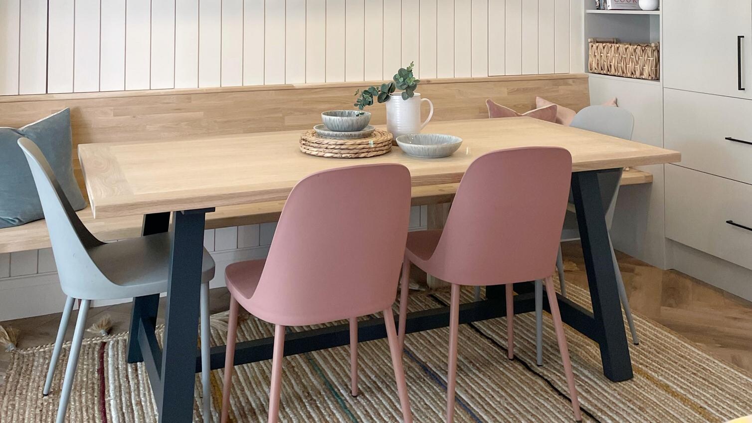 Dining area with oak bench