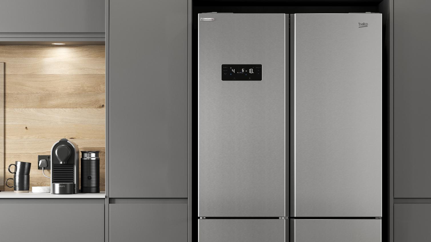 Beko 90cm 4-door American Fridge Freezer