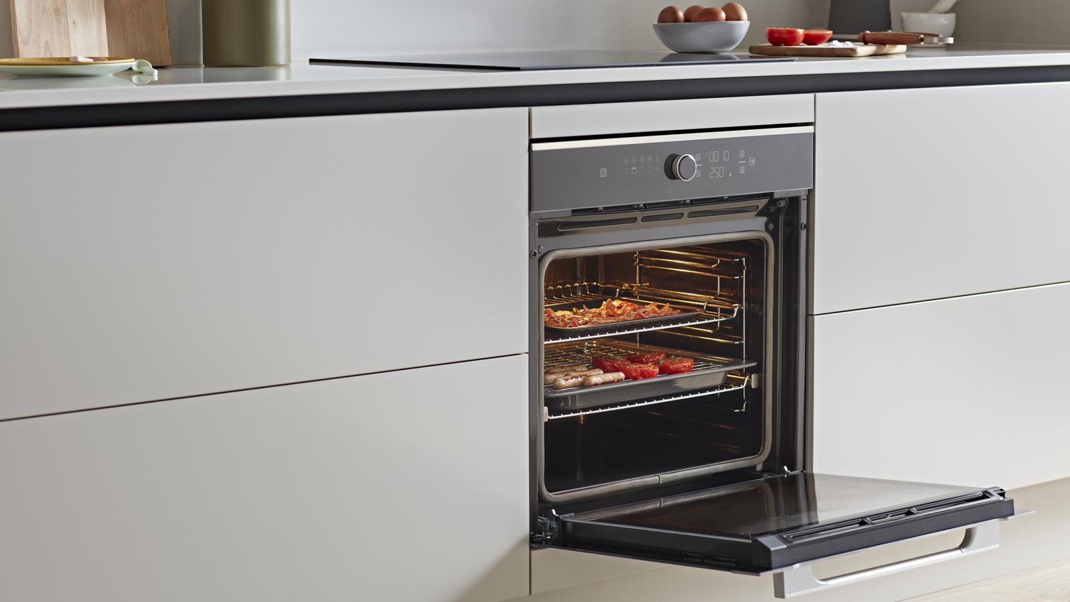 Lamona Monodial Pyrolytic Oven in Hockley Textures Dark Stone Handleless