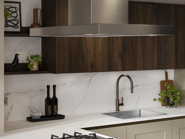 Lamona Extractor Chelford Pebble Handleless Kitchen