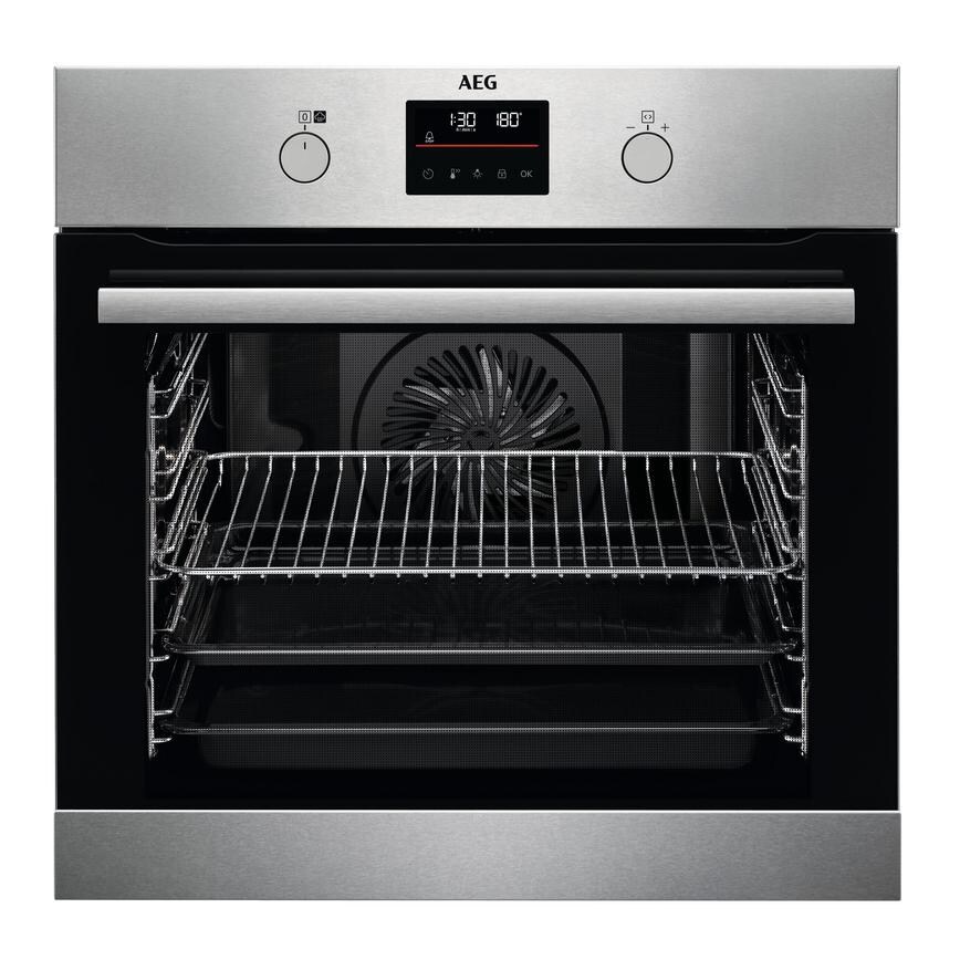 AEG BPK35506HM Stainless Steel Built In Single Steam Assist Multifunction Oven