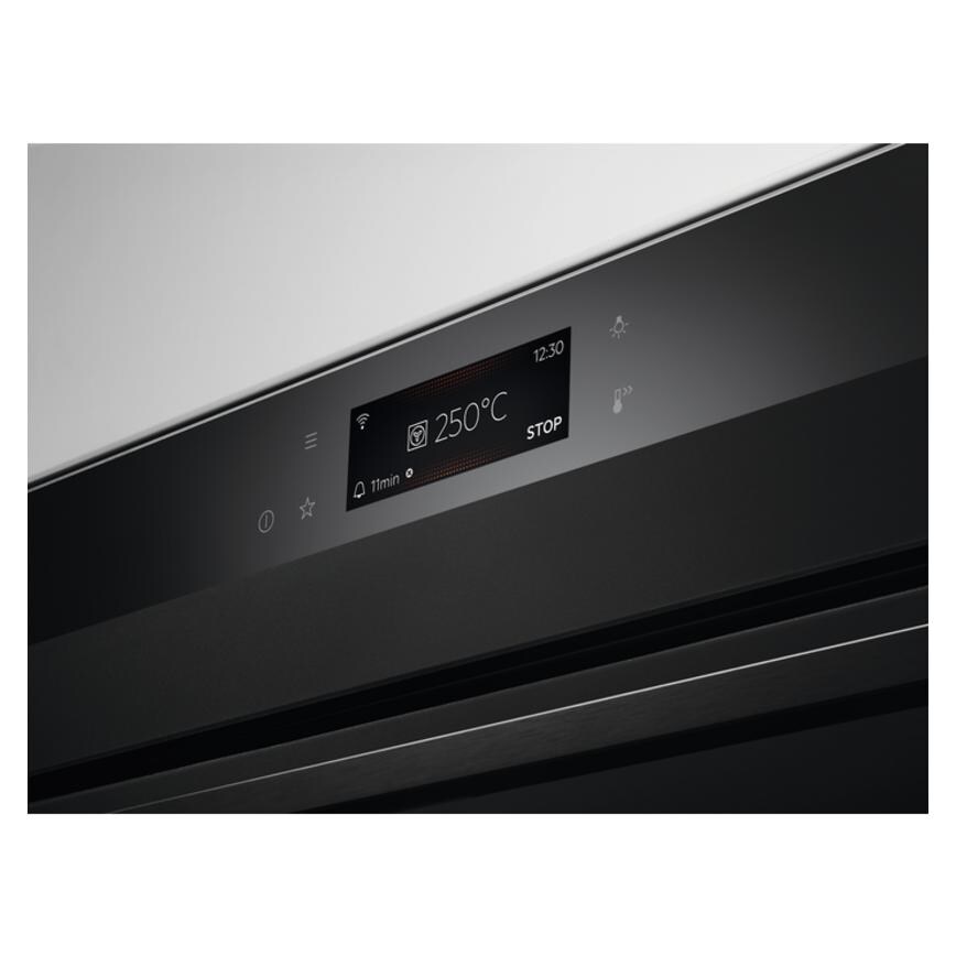 AEG 7000 Series BSK778380T Black Built In Single Steam Assist Multifunction Oven Control Panel