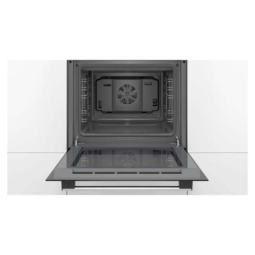 Bosch Serie 2 HHF113BR0B Stainless Steel Built In Single Fan Oven Door Open