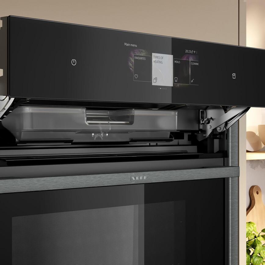 Neff N90 B64FT53G0B Built In Graphite Single Steam Oven and Grill