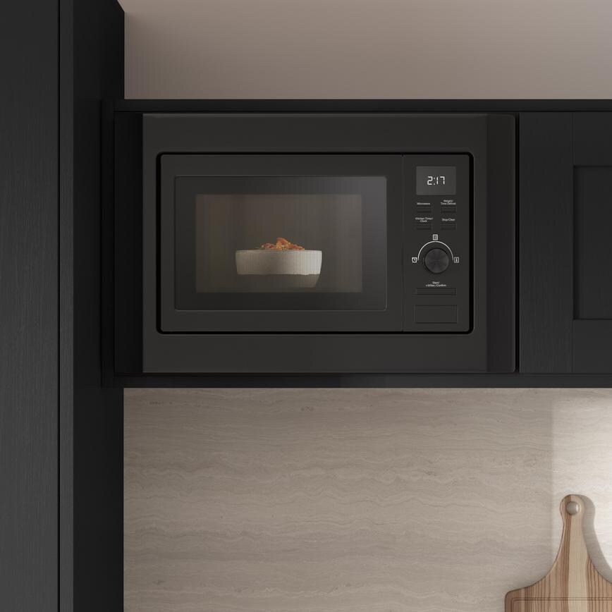 Lamona Wall Mounted Microwave in Halesworth Charcoal Kitchen