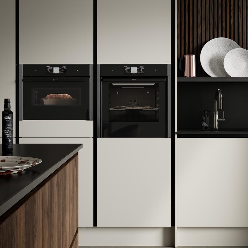 Neff N90 Built-in Oven in Hockley Sandstone And Walnnut