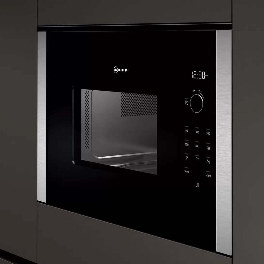 Neff N50 HLAWD23N0B Built In 38cm Black Microwave