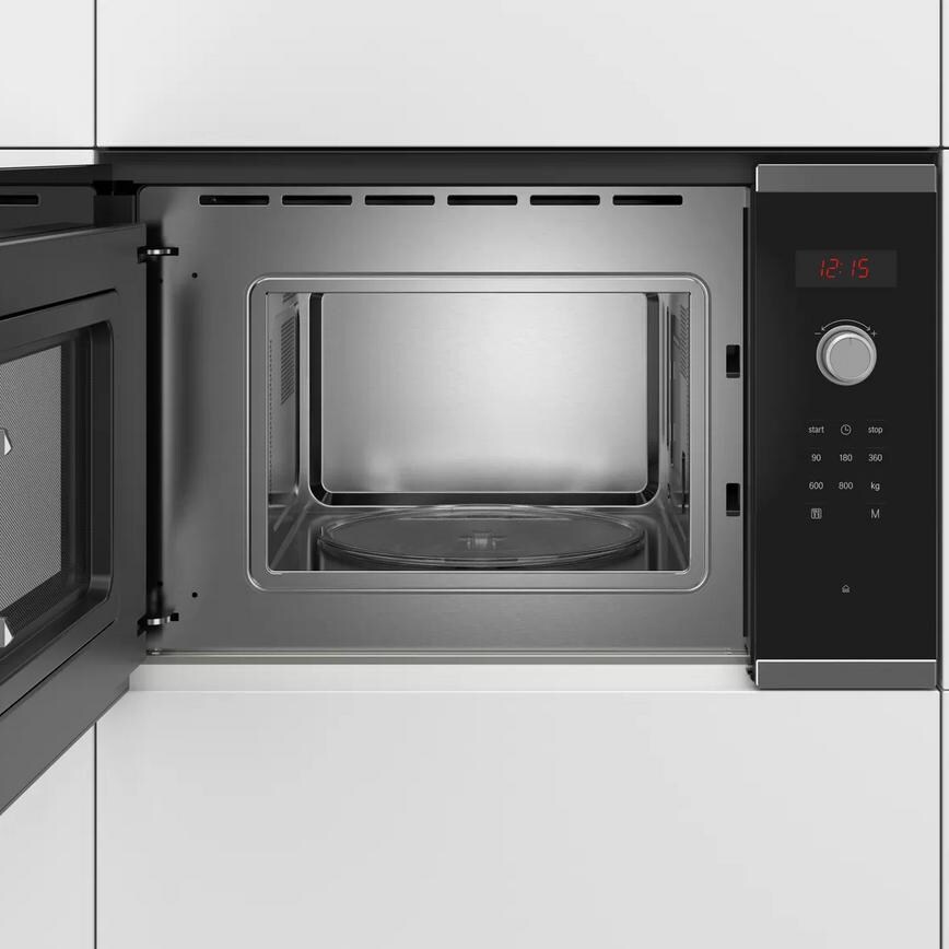 Bosch Serie 4 BFL523MS0B Built In 38cm Black Microwave Door Open