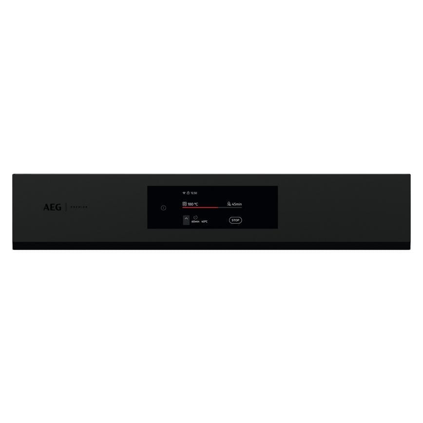 AEG Series 8000 NKK8N721T Built In 45cm Black Multifunction Ovem With Microwave