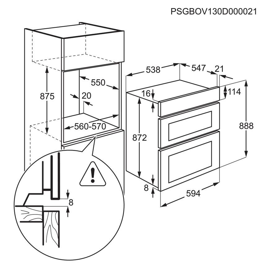 AEG 90cm dbl oven