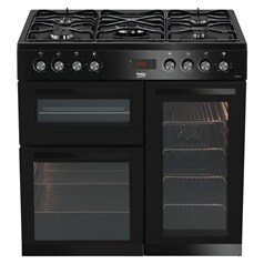 Beko KDVF90K 90cm Dual Fuel Black Range Cooker