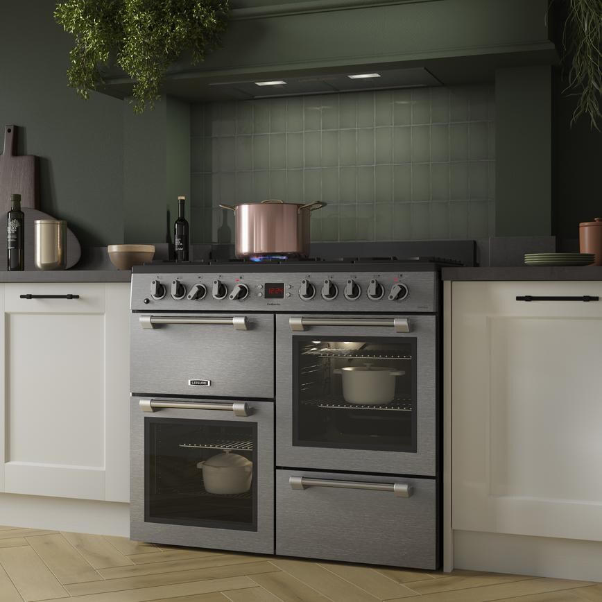 Leisure 100cm Cookmaster Dual Fuel Stainless Steel