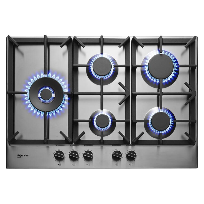 Neff T27DS79N0 75cm Stainless Steel Gas Hob