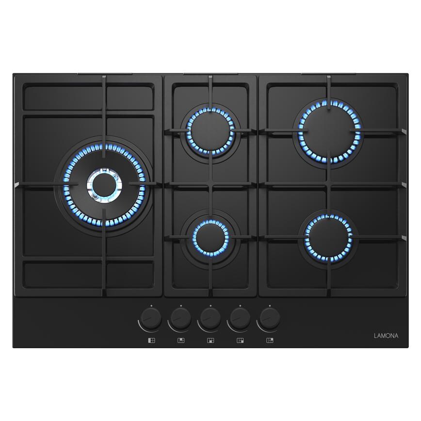 LAM1551 Lamona 5 Burner Gas On Glass