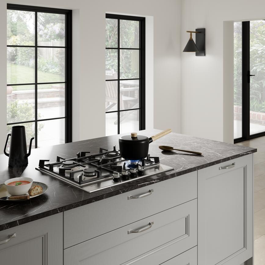Neff N70 60cm SS Gas Hob in Elmbridge Dove Grey