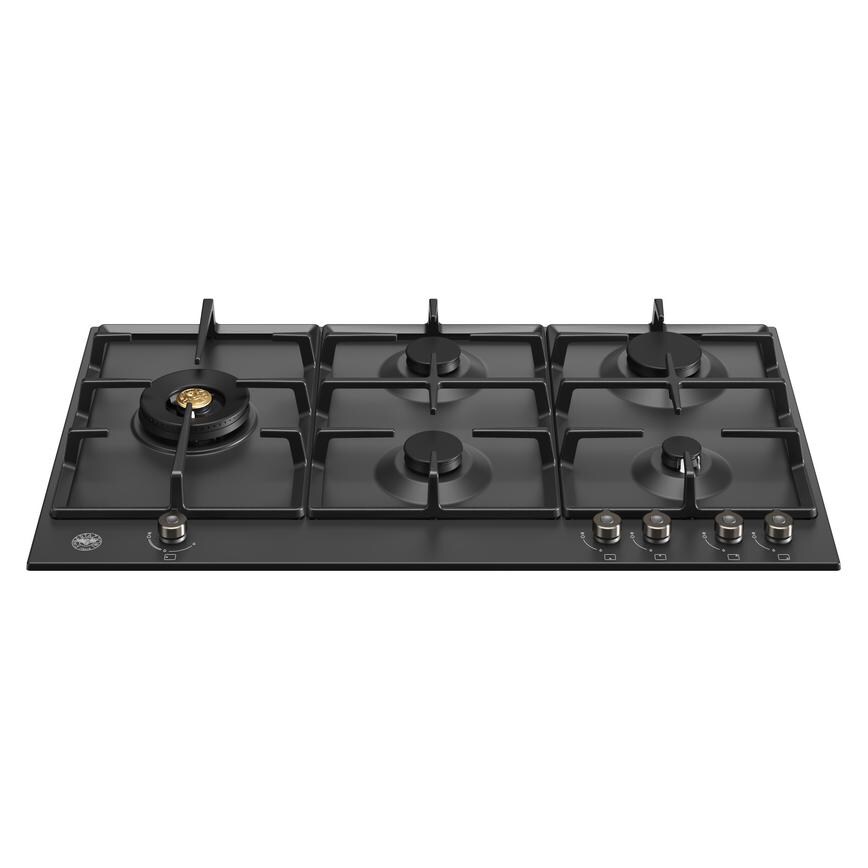 Bertazzoni 5 Burner Black Gas Hob
