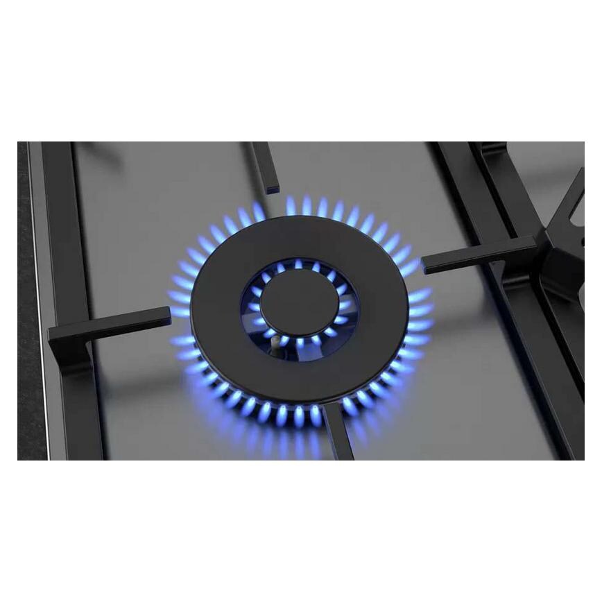 Neff N70 T27DS79N0 75cm Stainless Steel Gas Hob Large Burner On