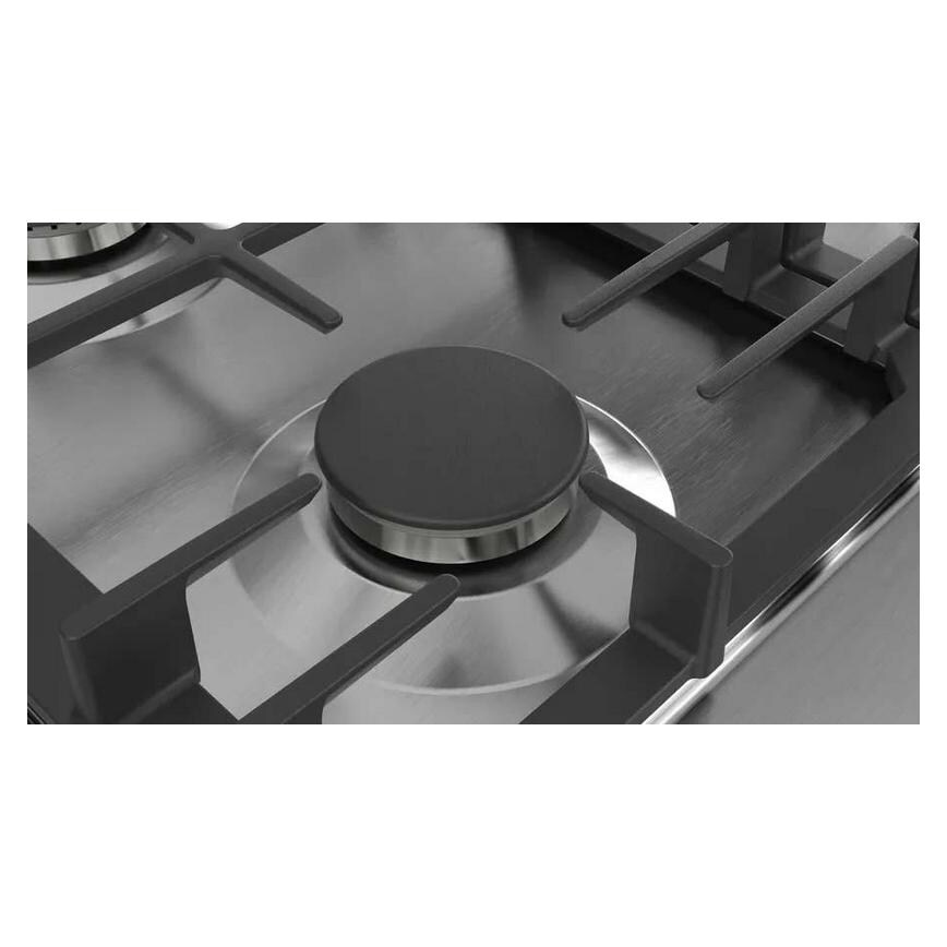 Bosch Serie 6 PCP6A5B90 60cm Stainless Steel Gas Hob Burner