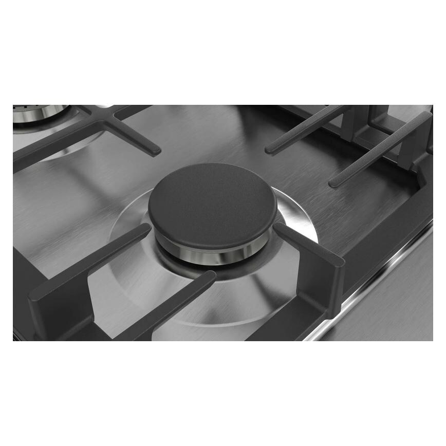 Bosch Serie 6 PCQ7A5B90 75cm Stainless Steel Gas Hob Burner