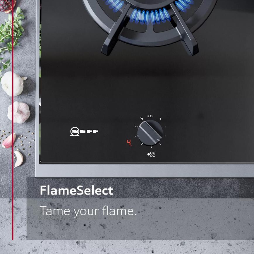 Neff N70 T27DS79N0 75cm Stainless Steel Gas Hob FlameSelect
