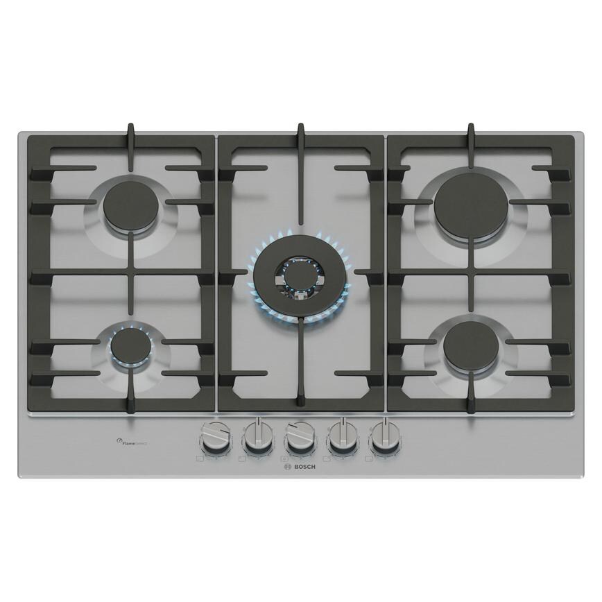 Bosch Series 6 PCQ7A5I90 75cm Stainless Steel Gas Hob
