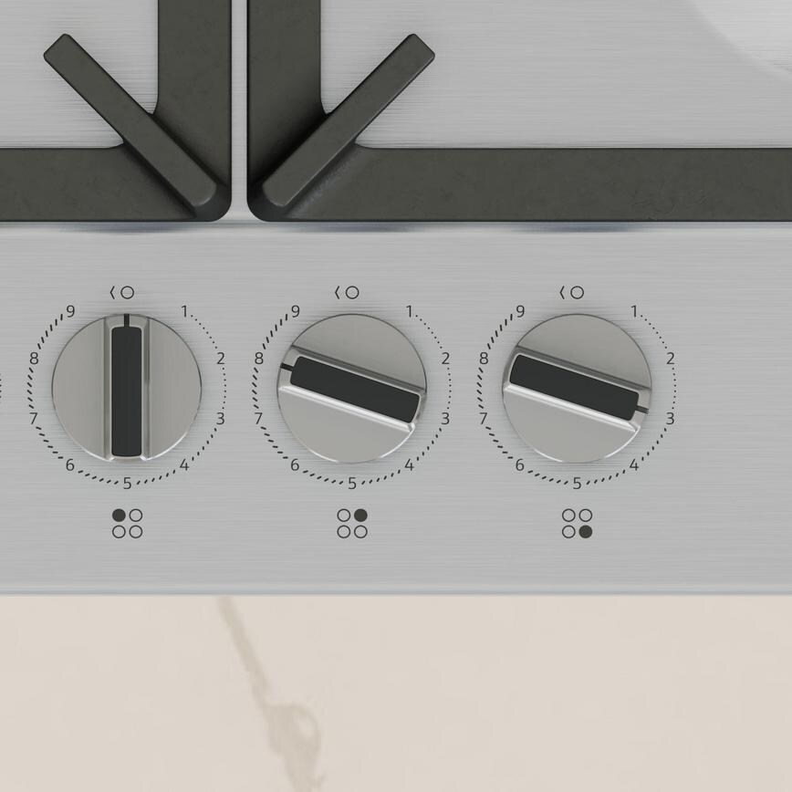 Bosch N70 T26CIH8N0 60cm Stainless Steel Gas Hob