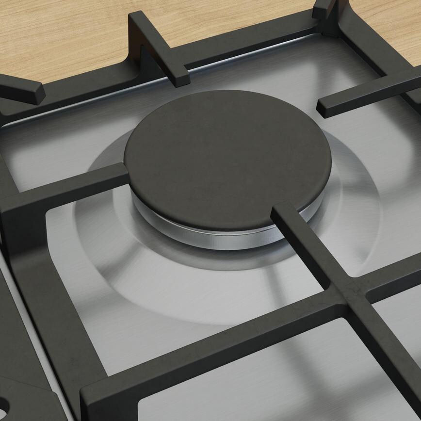 Bosch N70 T27CIS8N0 75cm Stainless Steel Gas Hob