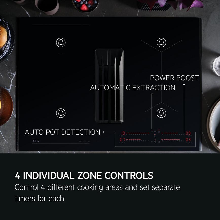  AEG 6000 68cm Bridge Vented Induction Hob 4 Controls