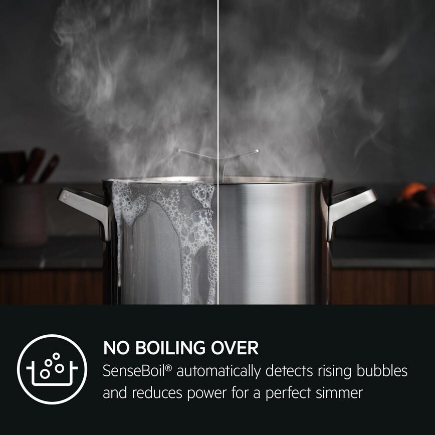 AEG Series 7000 NII64B10AB 60cm Black Electric Induction Hob SenseBoil
