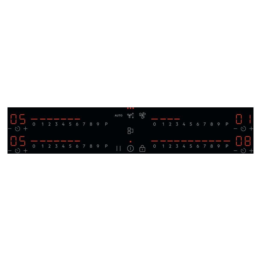 AEG Series 6000 TH84CB03FB 80cm Black Electric Induction Hob With Extractor