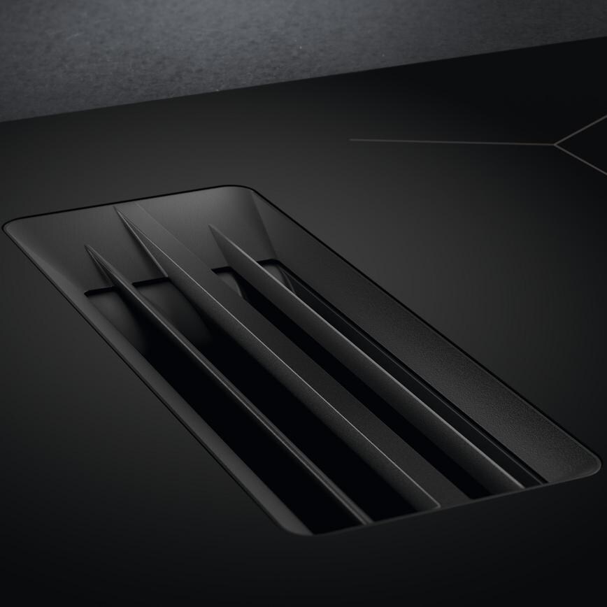 AEG Series 6000 TH84CB03FB 80cm Black Electric Induction Hob With Extractor