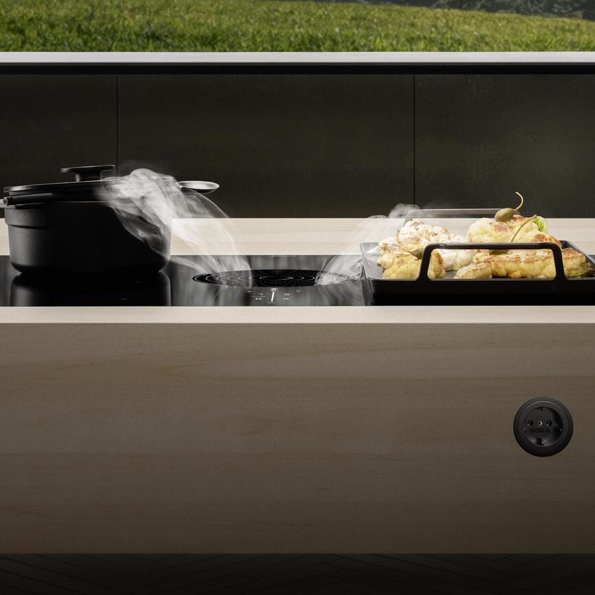 Bora Pure Family PURMU 80cm Black Electric Induction Hob With Extractor