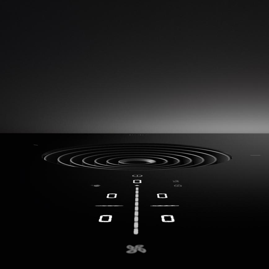 Bora Pure Family PURMU 80cm Black Electric Induction Hob With Extractor