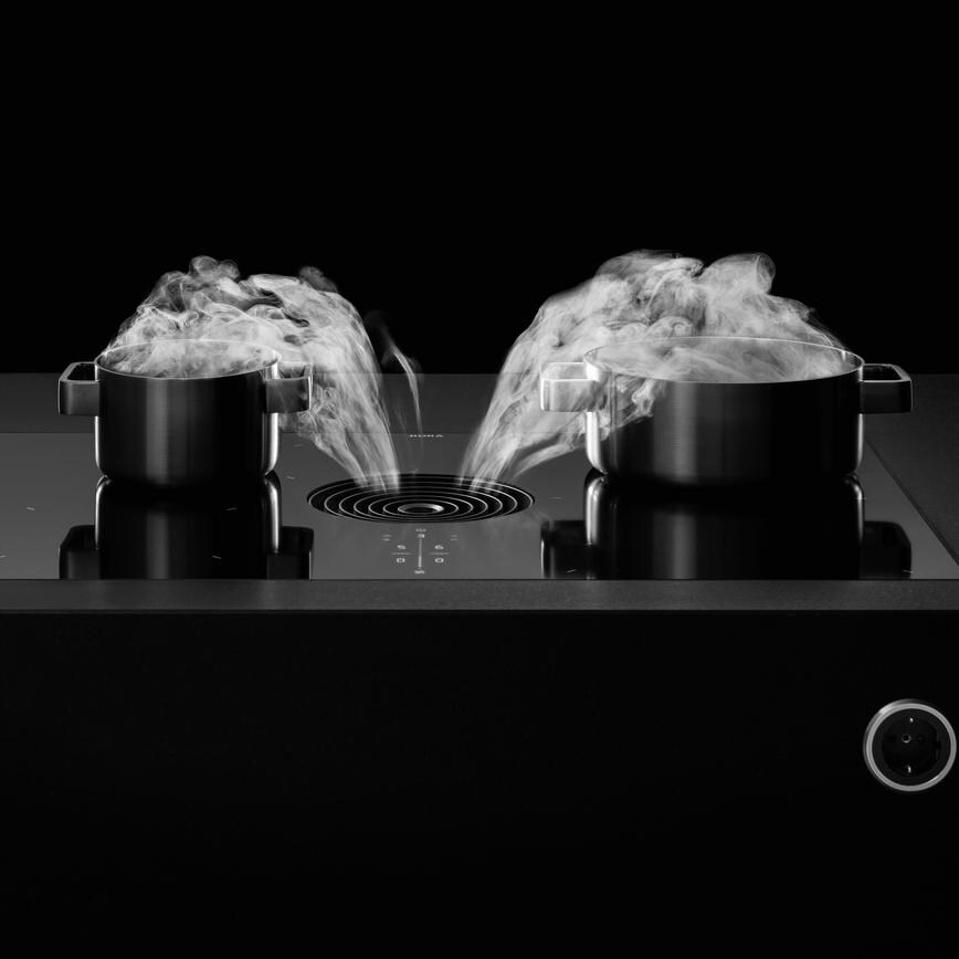 Bora Pure Family PURMU 80cm Black Electric Induction Hob With Extractor