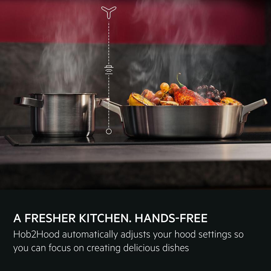 AEG Series 6000 80cm Black Electric Induction Hob Hob2Hood