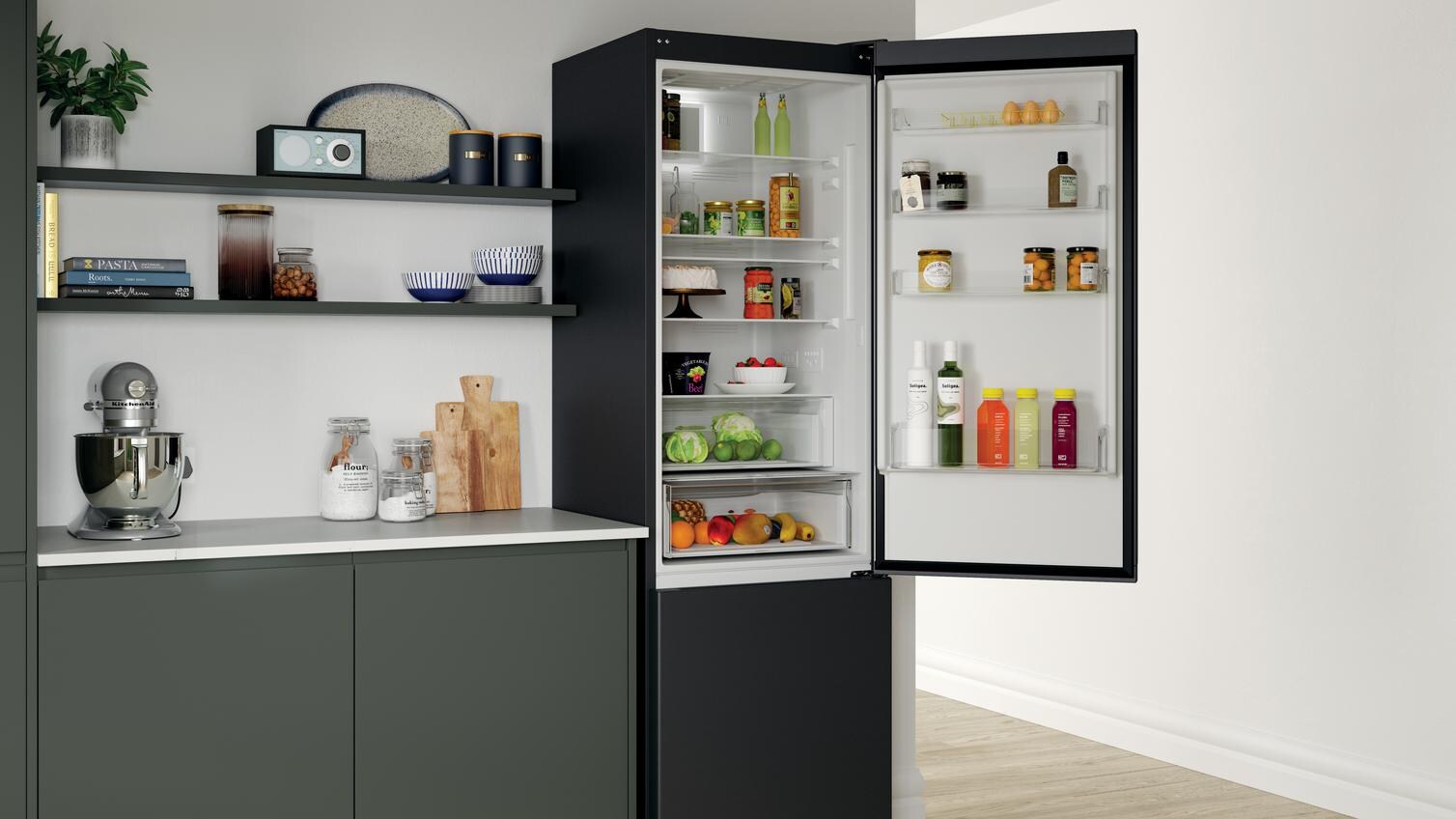 FLM6351 Lamona Freestanding 70/30 Black F/F