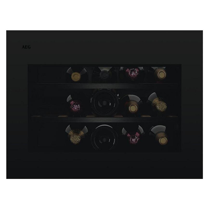 AEG Series 8000 NKW8P21KAT Built In Black 18 Bottle Single Zone Wine Cooler