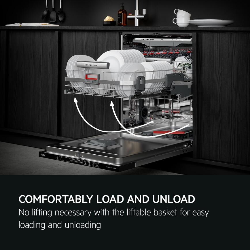 AEG Series 9000 FSK96838P Integrated Full Size White Control Panel Dishwasher