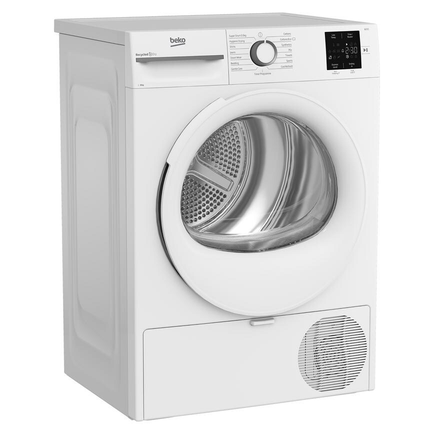Beko Free Standing 8kg White Heat Pump Dryer Control Panel 