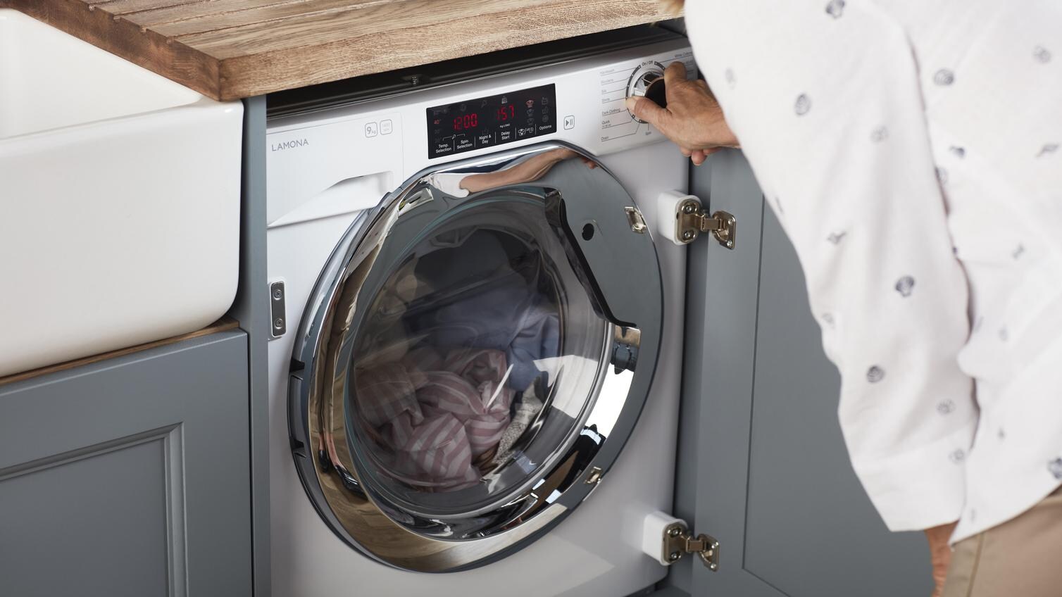 Lamona Washing Machine in Elmbridge Dusk Blue