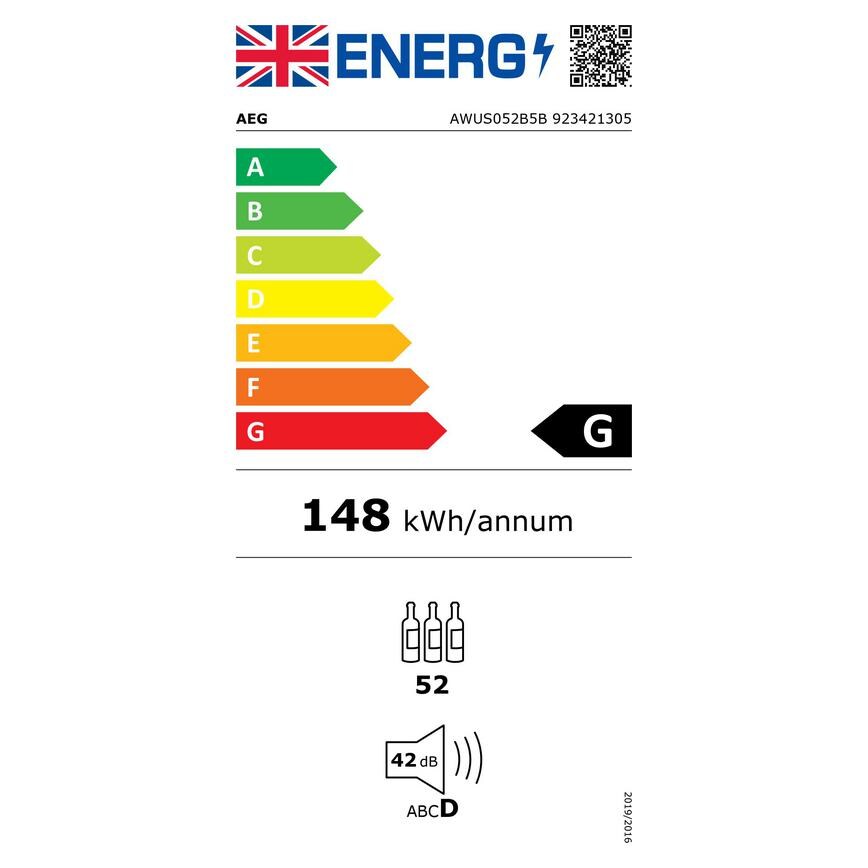 UK Energy Label HAG6902 AEG 60cm Integrated Wine Cooler