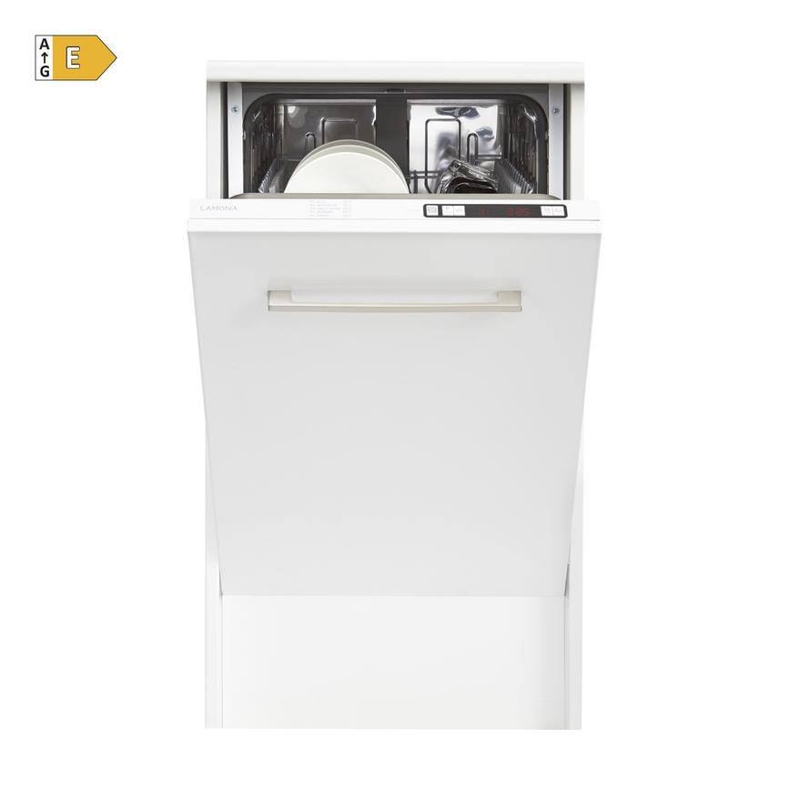 Lamona LAM8304 Integrated Slimline White Control Panel Dishwasher Cut Out with Energy Rating