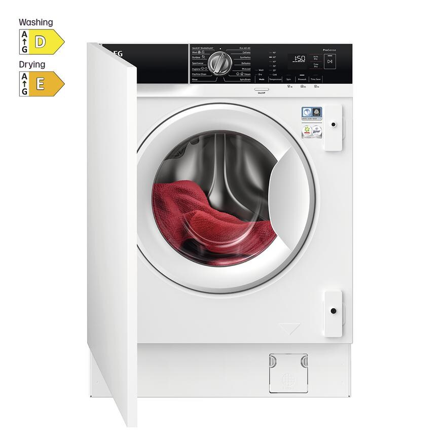 AEG L7WE7631BI Integrated 7Kg / 4Kg 1550rpm White Washer Dryer Cut Out with Energy Rating