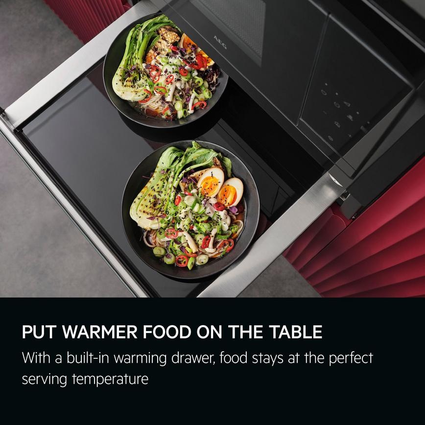 AEG Series 8000 OD8K11T 14cm Black Warming Drawer