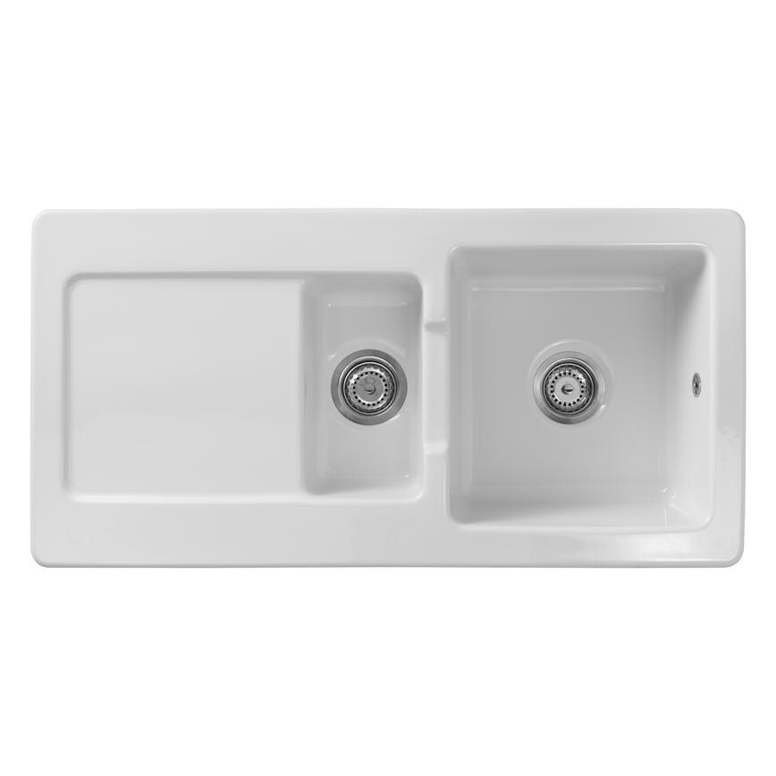 Vitra Hallington Ceramic 1.5 Bowl Sink With WAS7700