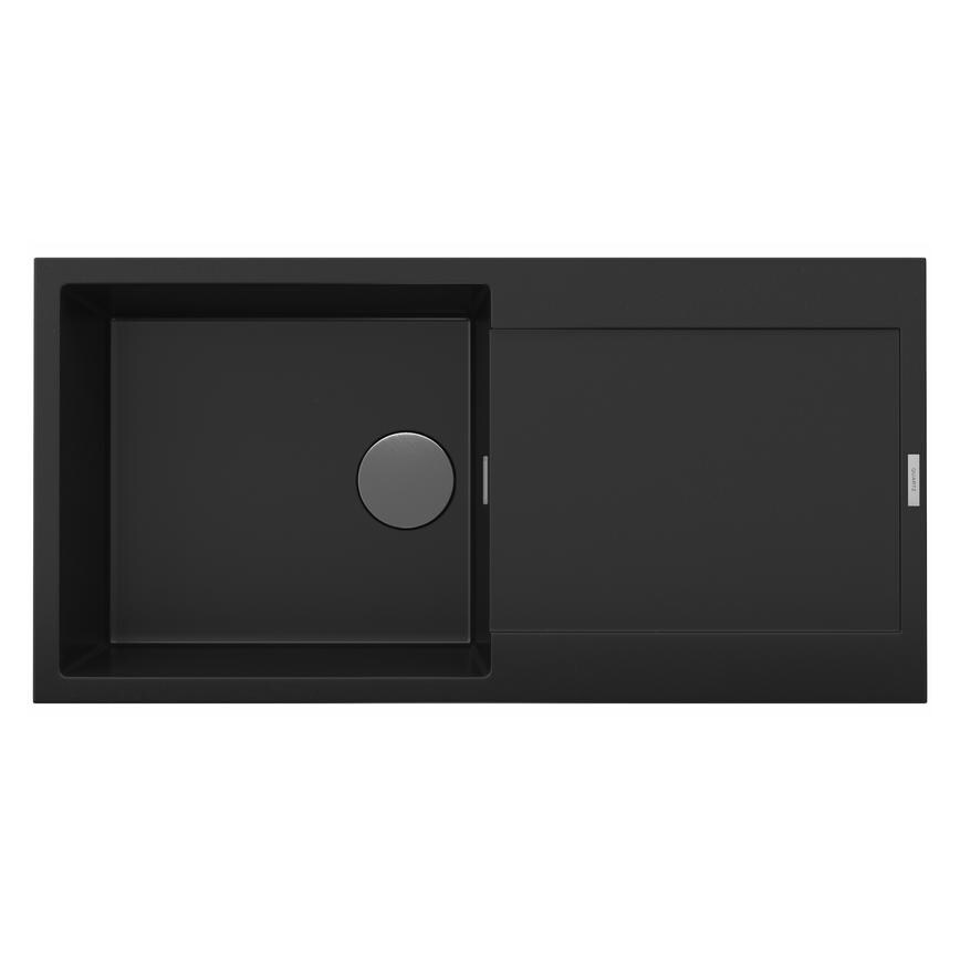 Chasewater Single Bowl Reversible Inset Granite Composite Black Kitchen Sink