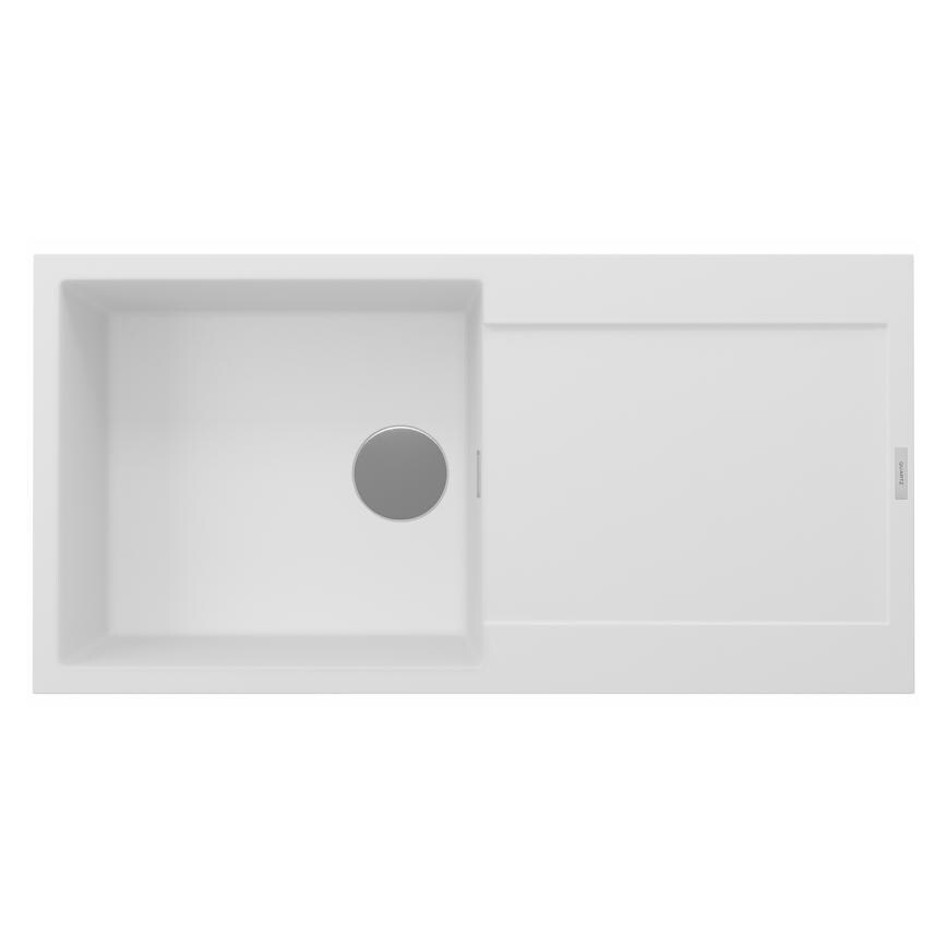 Chasewater Single Bowl Reversible Inset Granite Composite White Kitchen Sink