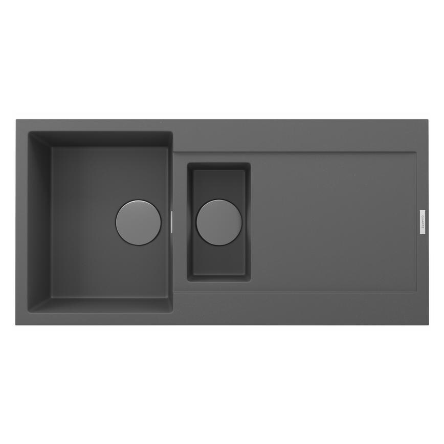 Chasewater 1.5 Bowl Reversible Inset Granite Composite Dark Grey Kitchen Sink